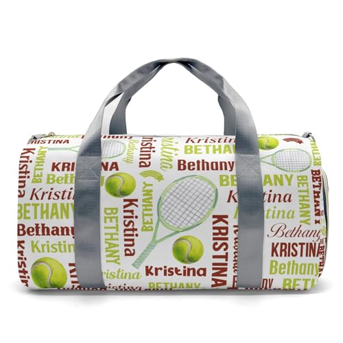 Sport Player Duffle Bag for Travel, Carry on Bag Travel Bags Tennis Ball Word Cloud Text Travel Duffel Bag Overnight Weekend Gym Bag Carry On Luggage Bags