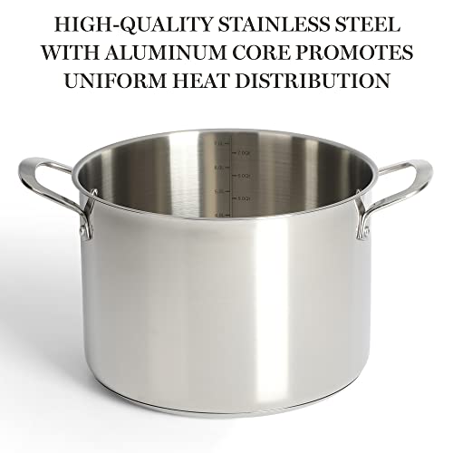 Martha Stewart 128949.10 Castelle 10 Piece 18/8 Stainless Steel Induction Safe Pots And Pans Non-Toxic Cookware Set thumb #2