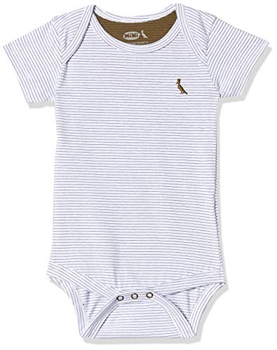 Body Bb Listradinho Inv20, Reserva Mini, Roupas para Bebês, Branco, M