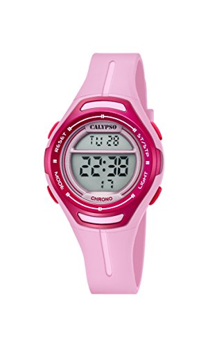 Montre mixte Calypso K5727/2 numérique rose avec alarme et chrono