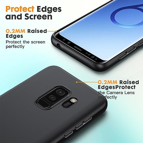 Coque protection Samsung S9 Plus fine silicone noir résistant
