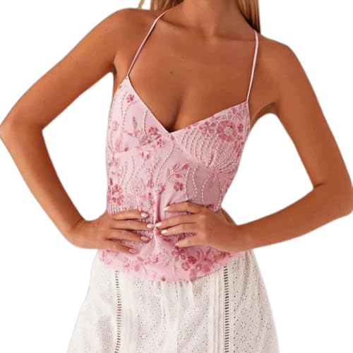 Camisola para mujer, sin mangas, cuello en V, espalda descubierta, chaleco de verano, tirantes casuales para fiesta, C, M