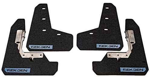 REK GEN Rally Mud Flaps with Gray Logo Compatible with 2015-2021 Subaru WRX/STI - Mounting Hardware & Instructions Included.