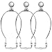URATOT 3 Pack 8 Inch Silver Lamp Harp Holder Lamp Shade Harp, Saddle Base and Lamp Finial for Table and Floor Lamps (Silver)