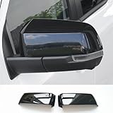 ZiWen Sport Carbon Fiber Gloss Black Door Rearview Mirror Cover Trim for Ford Ranger Everest 2024 2025 2026 (Gloss Black)