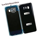 New Maygadget for Samsung Galaxy S8 Plus 6.2 G955 Rear Panel True Glass Back Cover Housing Replacement W/Waterproof Adhesive,Rear Camera Cover Lens&Flash Diffuser-Black