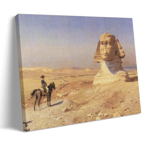 Impression sur toile Bonaparte devant le sphinx de Jean-Léon Gérôme 30x45cm