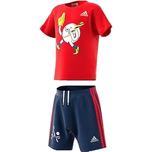 Adidas I Charact Set B Sportset, baby-kinderen, rood/wit