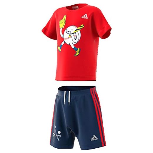 adidas Barn I CHARACT SET B sportoutfit, Rojint/Blanco, 98 (2/3 años)