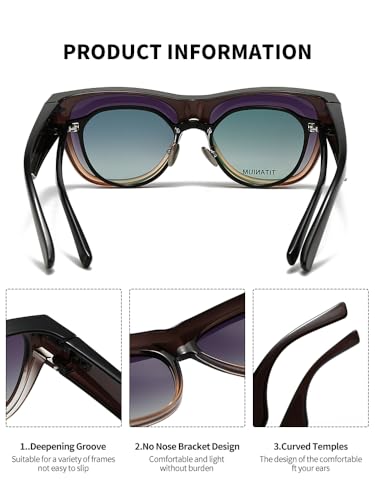 Fit Over Glasses Polarized Sunglasses for Women And Men Stylish Square Design Sun Glasses3