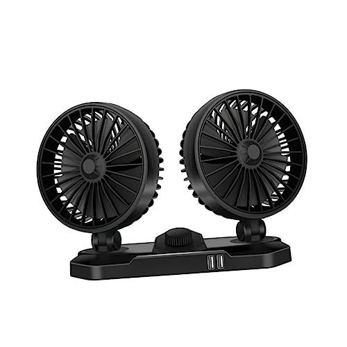 Yardenfun Double Headed Car Fan Adjustable Portable Air Cooler for Vehicles Trucks and Rotation for Optimal Air Circulation and Comfort
