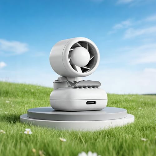 Mini ventilateur portable rechargeable 3 vitesses avec tête réglable à 90°