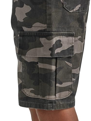 Pantalones cortos cargo con bolsillos funcionales y camuflaje resistente 4