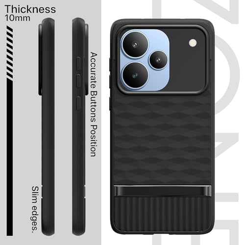 Image of Shockproof Case for Realme P4 Pro 5G | Full Camera Protection | TPU Flexible Back Cover for Realme P4 Pro 5G (Matte Black)