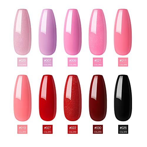 UV Nagellack 10 Farben Gel Nagellacke Set Nude Nagel Gel Soak Off UV Gel Nagellack Pastell Gelnägel Set Design für… – Bild 3