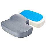 CARPESUN Memory Foam Gel Seat Cushion for Office Chair, Desk Chair, Wheelchair, Car Seat—Sciatica...