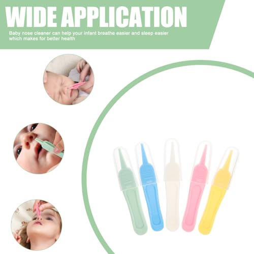 Image of LALAFINA Baby Nose Cleaner Precision Tweezers with Round Soft Tips Infant Booger Remover for Safe Nasal Care and Comfortable Breathing