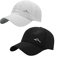 KRYMXAR Running Cap, 2er Pack Laufkappe Herren Und Damen, Sport Cap Für Outdoor-Aktivitäten Wie Wandern, Radfahren Und Tennis, Atmungsaktive Kappe Damen Sommer
