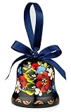UA Creations Ukrainian Souvenir Hand Painted Lacquered Wooden Decorative Bell with Ethnic Petrykivka