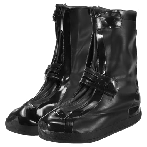 Couvre-chaussures imperméables antidérapants pour femme avec double boucle
