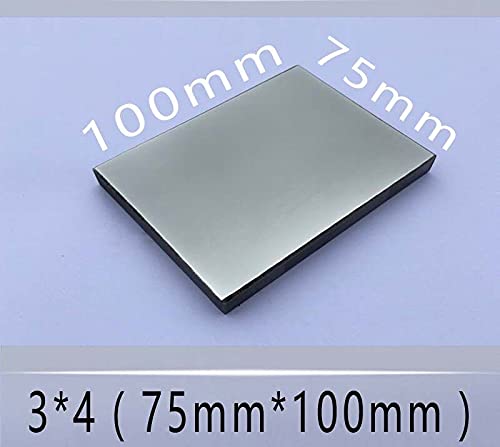 Lysee 3D Printer Parts & Accessories 3x4 (75mm100mm) Pad Printing Blank Steel Plate Making Cliche for Inkwell Pad Printer