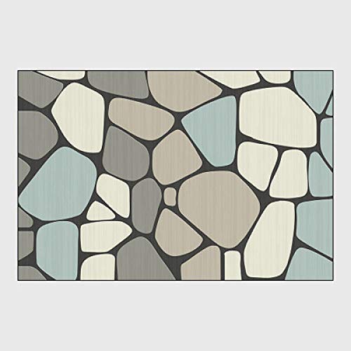 Home Rugs Area Rugs Soft Carpet Rugs Living Room Rug Dark Gray Blue Three-Dimensional Pebbles 160×200Cm_(5Ft3 X_6Ft6) #TOP2