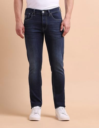 Image of U.S. Polo ASSN. Denim Jeans for Men - Slim Tapered Fit, Mens Jeans for Office & Regular Wear