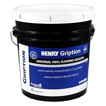 Ardex Henry Gription, Solvent-Free, Acrylic Polymer-Based, Vapor and Water Resistant, Universal Adhesive, 4 Gal 15.14 L Pail, for Carpet Flooring Underlayment in Residential or Commercial Areas