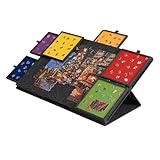 ShkitAelling Puzzlematte bis 1000 Teile, Kippbarer Puzzletisch mit 6 Schubladen, Abdeckung, Neigbare Filz-Puzzleplatte für Erwachsene & Kinder, Puzzlebrett zum Sortieren & Aufbewahren von Puzzleteilen