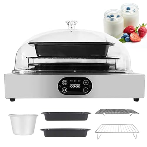 TBLOTYD Commercial Dough Proofing Machine, Double Layer Fermentation, Timing & Humidity & Temperature Adjustable, for Making Bread, Yogurt, Natto