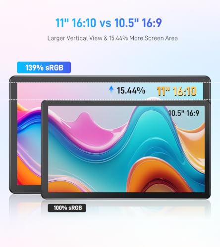 Image of 11 inch 2.5K Touchscreen Portable Monitor, 2560x1600 IPS Display 16:10,USB-C & Mini HDMI, VESA Stand Compatible with Laptops, Desktops, Phones, PS, Mac, Xbox, Switch, and Other Gaming