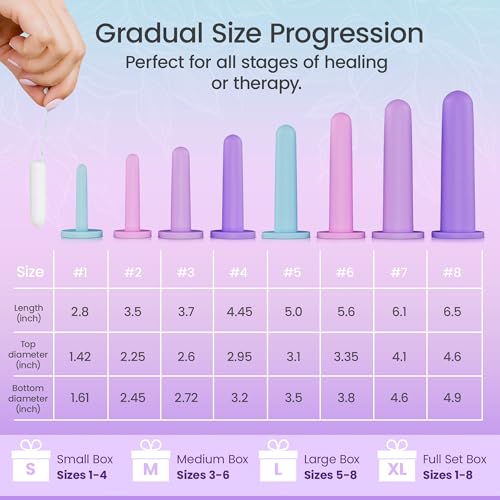 Ecoblossom Conjunto de dilatador de silicone - os dilatadores mais confortáveis para mulheres com do