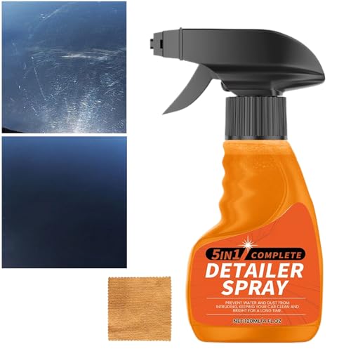Genérico Spray Detallizador 5 en 1 | Spray Detallista Completo - Nebulizador de 120 ml con Toalla para Potenciar Brillos y Eliminar Suciedad Ligera con Acabado Duradero