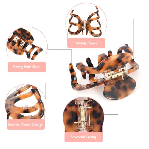 Tortise Color No-slip Good High Grasp Hair Claw Clip Acetate Hair Claw for Women Girls Hair Accessories Gift