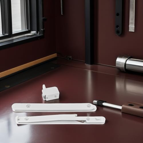 Conector de riel de elevación plástico blanco para montaje de herrajes en mueble 7