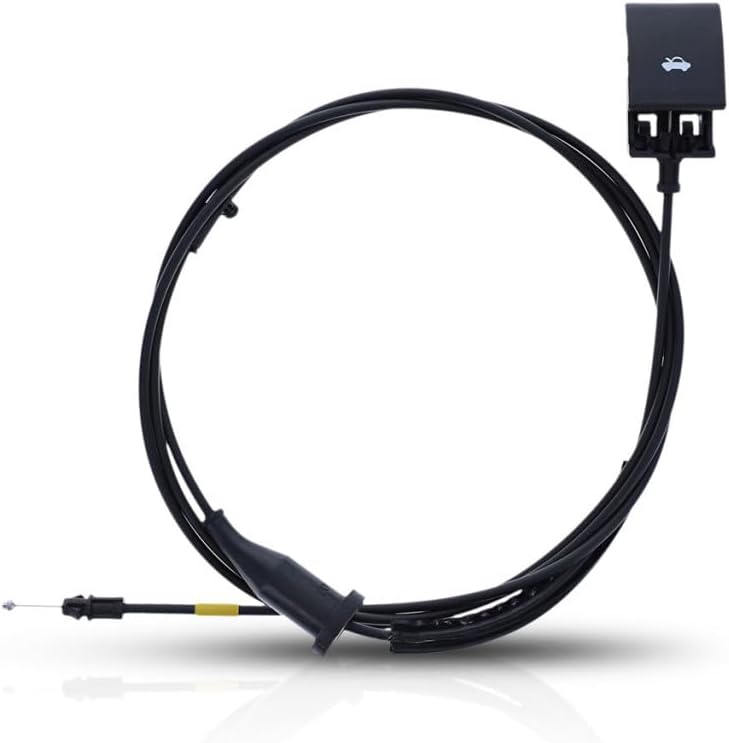 KarParts360 For Dodge Charger 2011-2024 Hood Release Cable | Texture Black | Plastic/Metal | 104 Inches | With Handle | Replacement For 1PS72DX9AB, 1PS72DX9AC