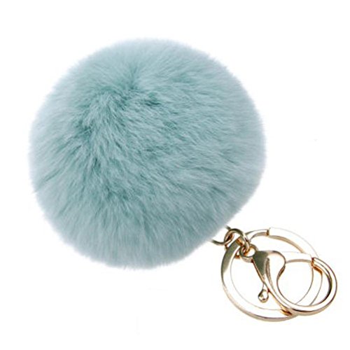 Preisvergleich Produktbild BZLine® Schlüsselanhänger für Auto Pom Pom Tasche Anhänger Charm (Grün)