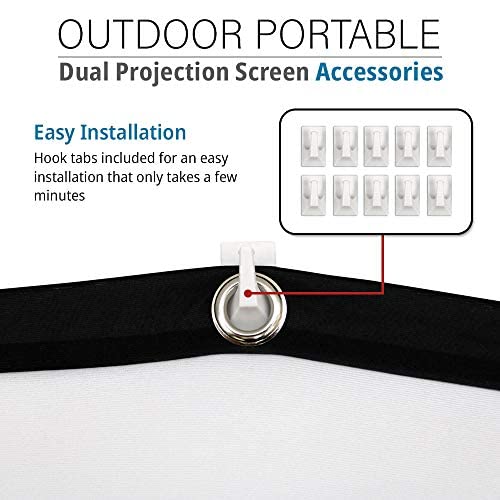 Akia Screens Dual Projector Screen Rear Front 120 Inch 16:9 Portable Foldable Anti-Crease 8K 4K Ultra Hd 3D Ready Indoor Outdoor Movie Home Theater Video Ak-Diyoutdoor120H1 #TOP5