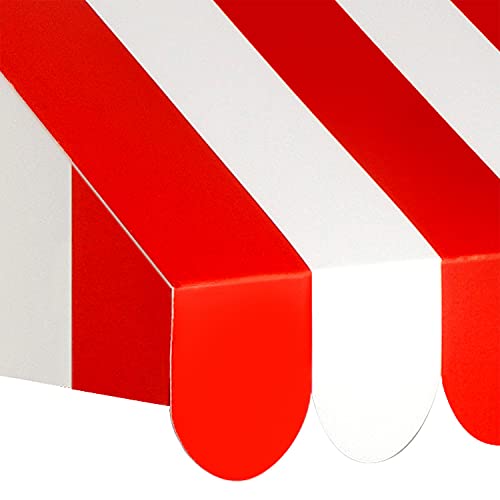image for Beistle 3-D Red and White Awning Wall Decorations - 2-Pack Cardstock C