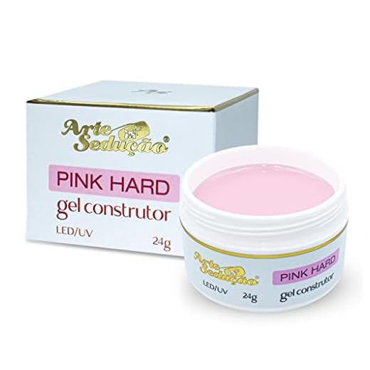 Gel para Unhas Arte Sedução Pink Hard 24g, Gel Construtor Alongamento de Unhas