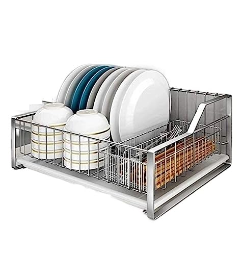 GOOPEEG Escurreplatos, Rejilla escurridora Escurridor De Platos Multifuncional, Cubertería, Soporte Secado, Estante Acero Inoxidable para Artículos Cocina Soporte para Platos(B)