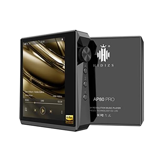 HIDIZS AP80 PRO MP3 Player with Bluetooth, High Resolution Lossless Music Player with LDAC/aptX/FLAC/Hi-Res Audio/FM Radio, Digital Audio Player with Full Touch Screen (Black)
