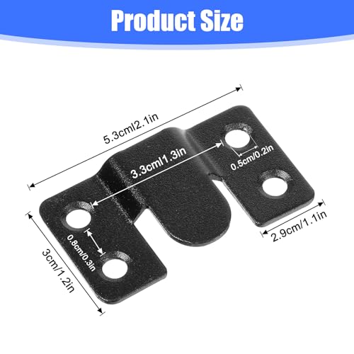 Image of Sibba Flush Mount Bracket 4 Pairs Hanging Buckle Clips Headboard Wall Mounting Brackets Stainless Steel Heavy Duty Photo Frame Hook Hanger Buckle Furniture Connector