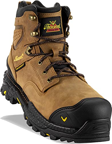 Thorogood Infinity FD 6” Waterproof Composite Toe Work Boots for Men Made with Premium Full-Grain Leather and Slip-Resistant Anti-Fatigue Outsole; EH Rated, Butterscotch - 9 M US3