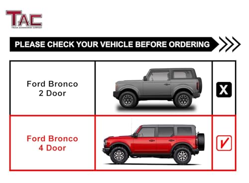 Estribos laterales TAC Arrow 5” para Ford Bronco 2021-2026 miniatura 4