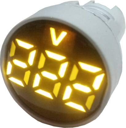 Teper Shine Volt Metar 0028 LED Digital Display Digital Voltage Meter,Volt Indicator,Signal Lamp,Voltmeter Lights Tester Measuring Range 60-500V AC, 22 mm (Yellow) (B082947PCW) Amazon Price History, Amazon Price Tracker