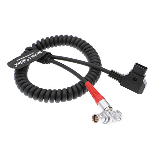 Alvin's Cables Red Scarlet Epic Camera Power Coiled Twist Cable 6 Pin Right Angle Female To D Tap #TOP2