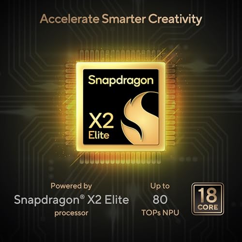 Image of ASUS ProArt PZ14 (2026),Snapdragon X2 Elite,Qualcomm Adreno iGPU,32GB /1TB,3K OLED,Touchscreen,14 inch(35.5 cm),144Hz,Win 11,M365 Basic(1Y),Office 24,Black,0.79 Kg,HT7407NA-SN024WS,Creator /Gaming Laptop