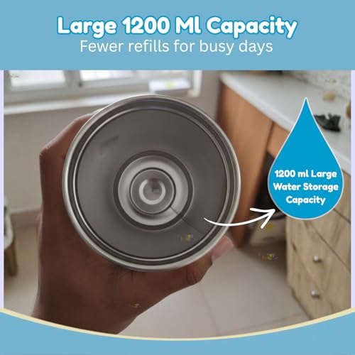Image of Toy Imagine Stainless Steel Insulated Tumbler with Handle, Lid & Straw | Hot & Cold Large Travel Mug Water Cup for Gym, Office & Outdoor Use | Leakproof | 1200 ml(Blue)