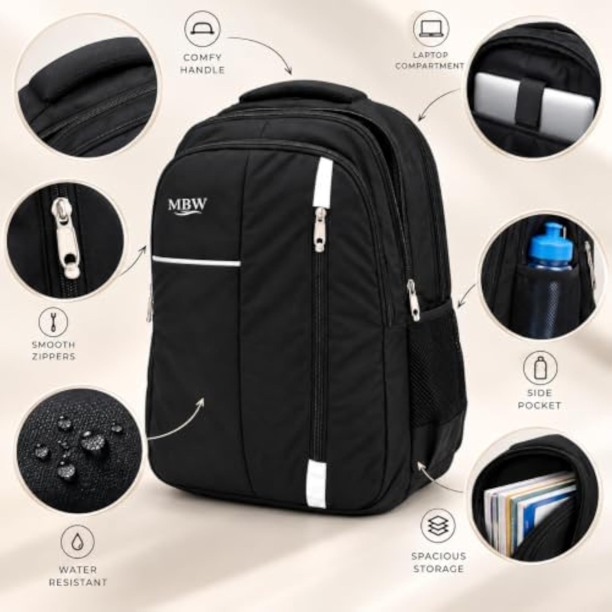 Polyester Laptop Backpack with Multi Compartment